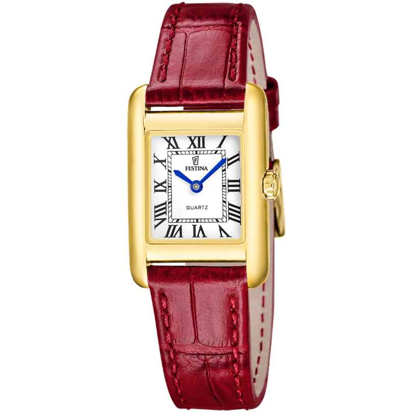 Festina F20774/1 Damenuhr Quarz Rechteckig Rot/Goldfarben 8430622877148