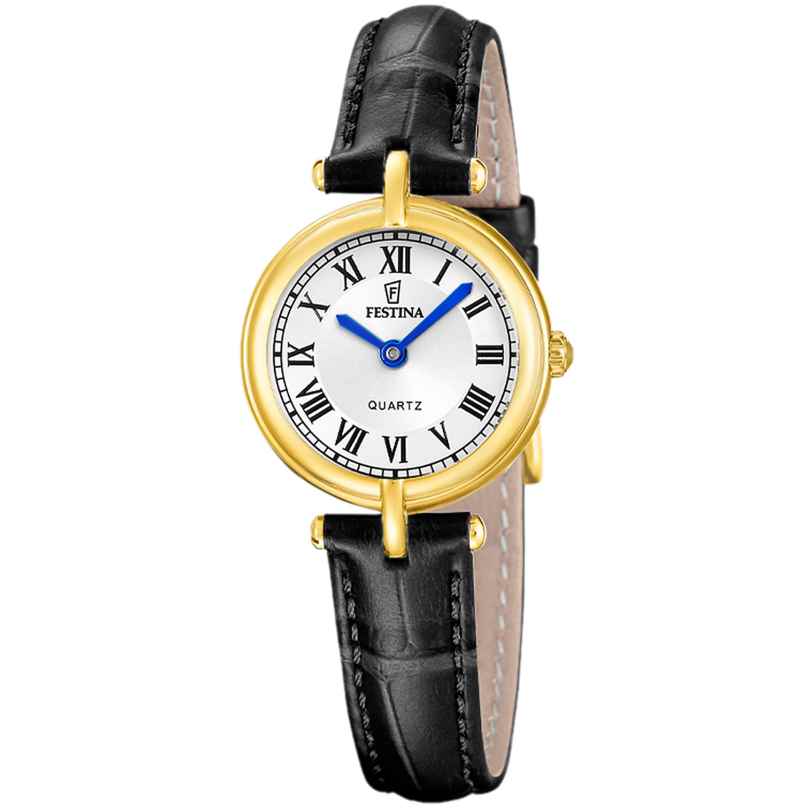 Festina F20788/1 Damenuhr Quarz mit Lederband Schwarz 8430622886690