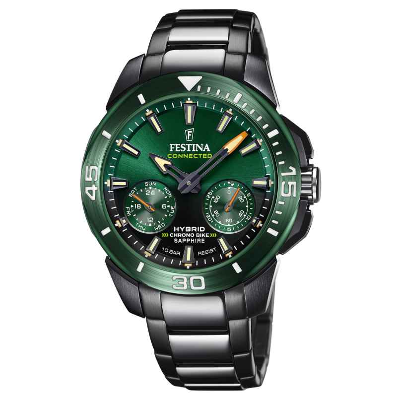 Festina F20646/1 Hybriduhr für Herren Smartwatch Schwarz/Grün 8430622795367