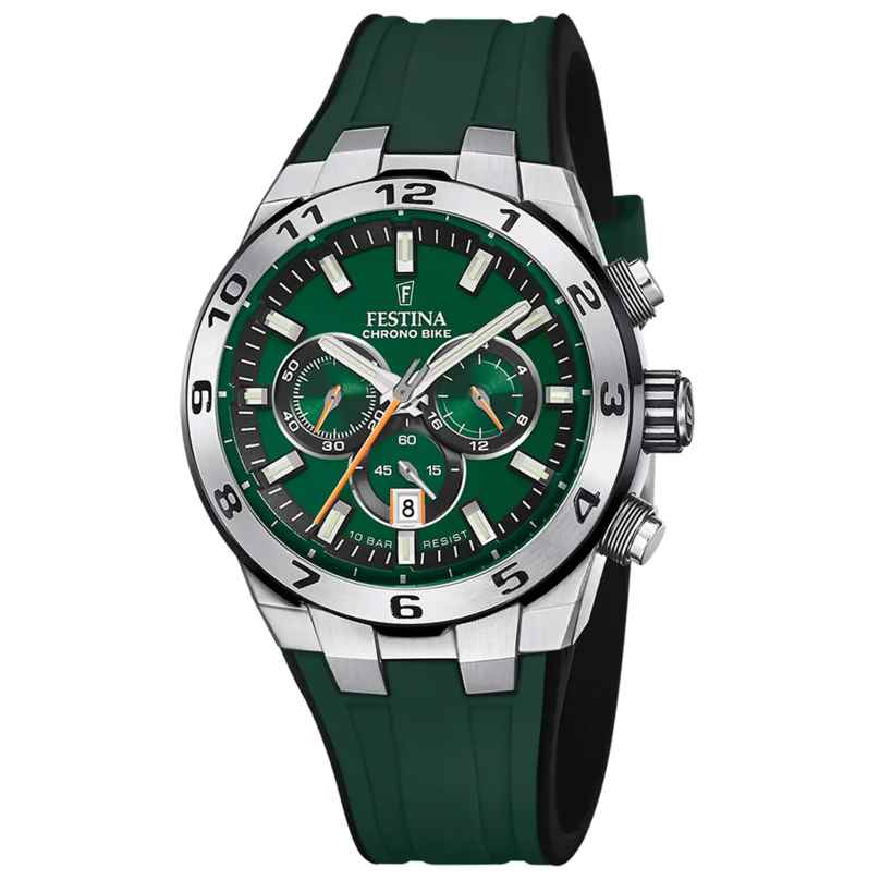 Festina F20671/2 Men's Watch Chronograph Black/Dark Green 8430622816109