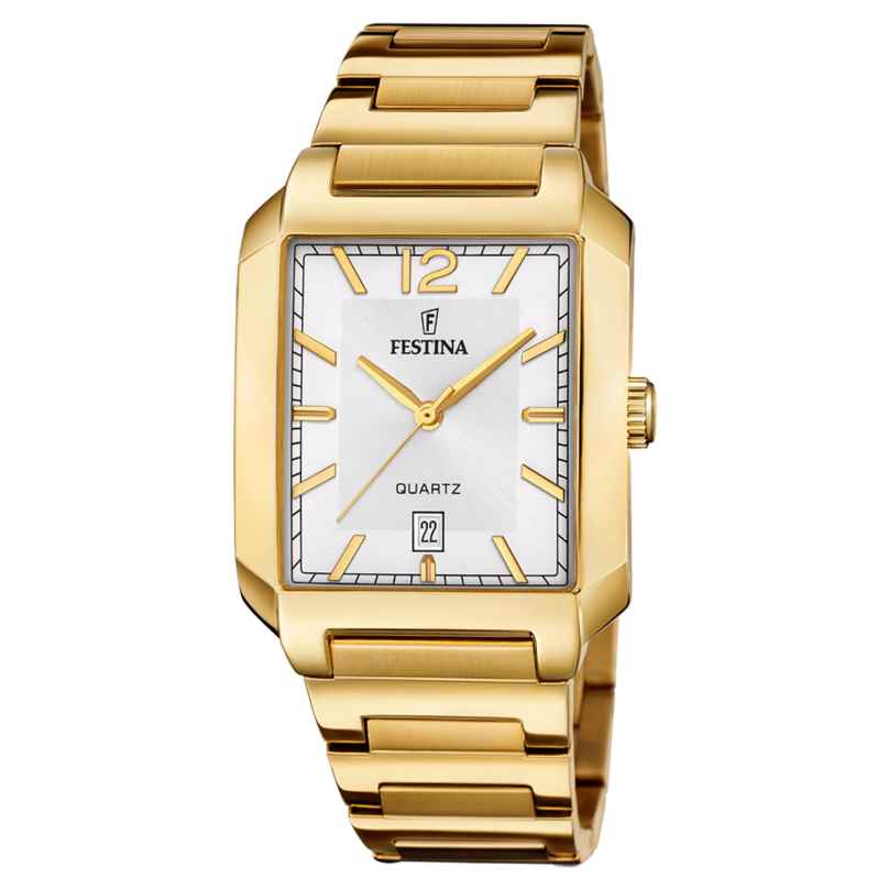 Festina F20678/2 Men's Wristwatch Rectangular Gold Tone 8430622818813
