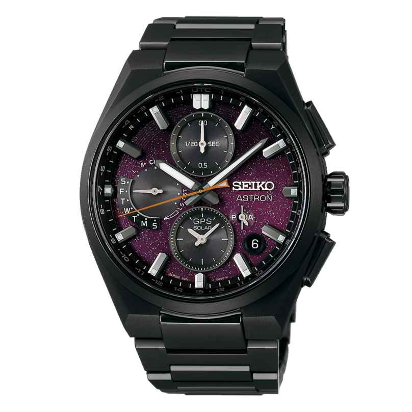 Seiko SSH171J1 Astron GPS Solar Speedtimer Herrenuhr Titan/Lila LE 4954628254603