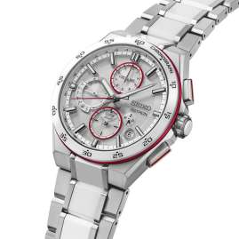 Seiko SSH173J1 Astron GPS Solar Dual Time Herrenuhr Titan/Weiß LE