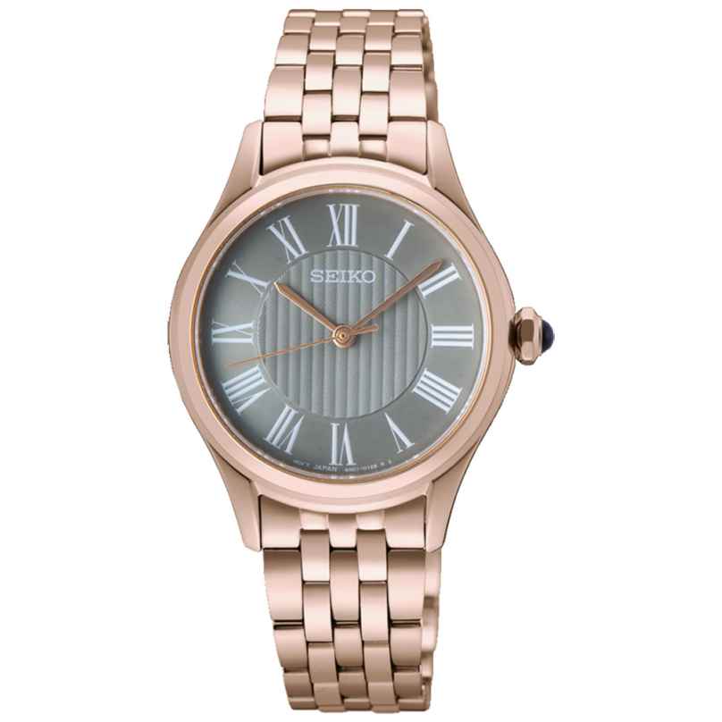 Seiko SUR614P1 Damenuhr Klassik Quarz Roségoldfarben/Grau 4954628255938