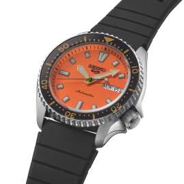 Seiko SRPL89K1 Seiko 5 Sports Herren-Uhr Automatik Schwarz/Orange