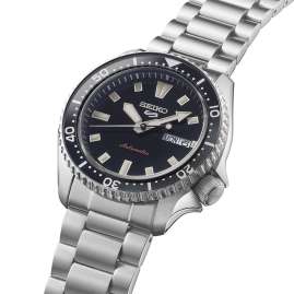 Seiko SRPL85K1 5 Sports Herrenarmbanduhr Automatik Schwarz