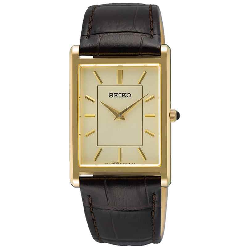 Seiko SWR106P1 Herren-Quarzuhr mit Saphirglas Goldfarben 4954628256140