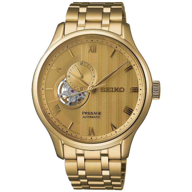 Seiko SSA468J1 Presage Automatic Watch Japanese Garden Gold Tone 4954628255235