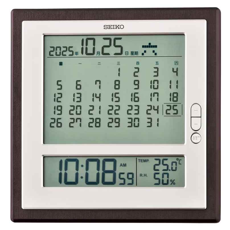 Seiko QHL100B Wanduhr / Tischuhr mit Digitalanzeige 4517288700516