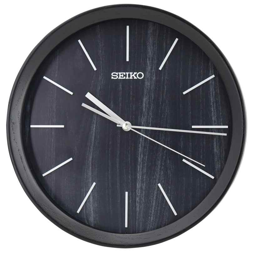 Seiko QXA853K Wanduhr Classic Modern Eiche Schwarz 4517288700585