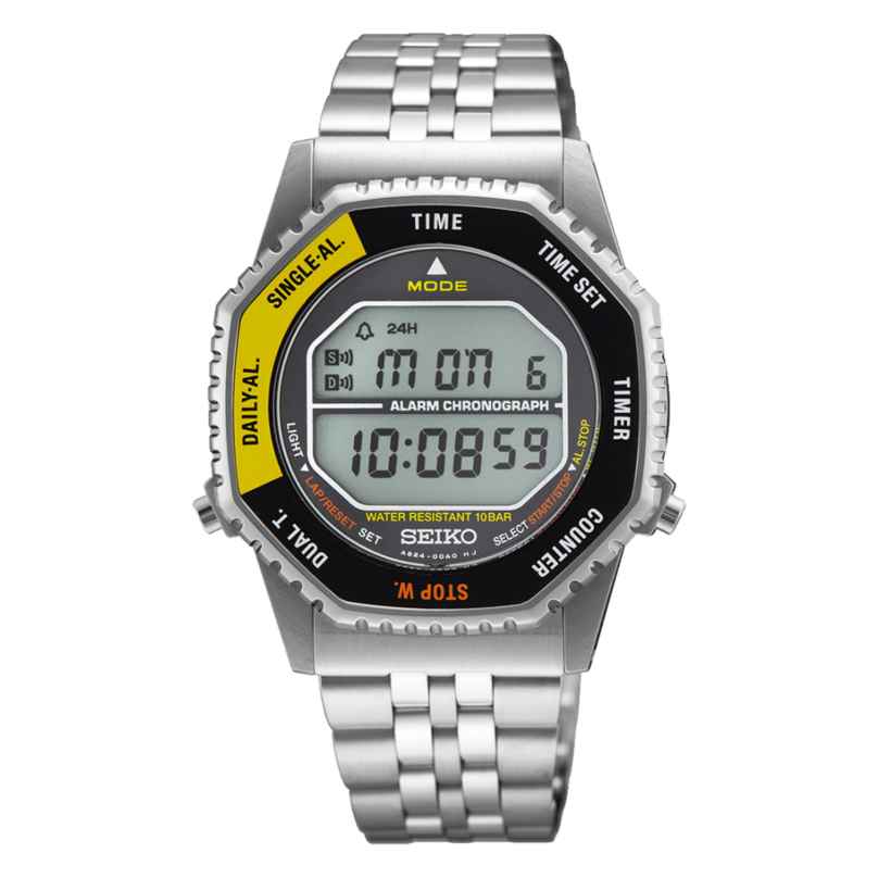 Seiko SMGG17P1 Armbanduhr Digital-Chronograph Rotocall Schwarz/Gelb 4954628257239