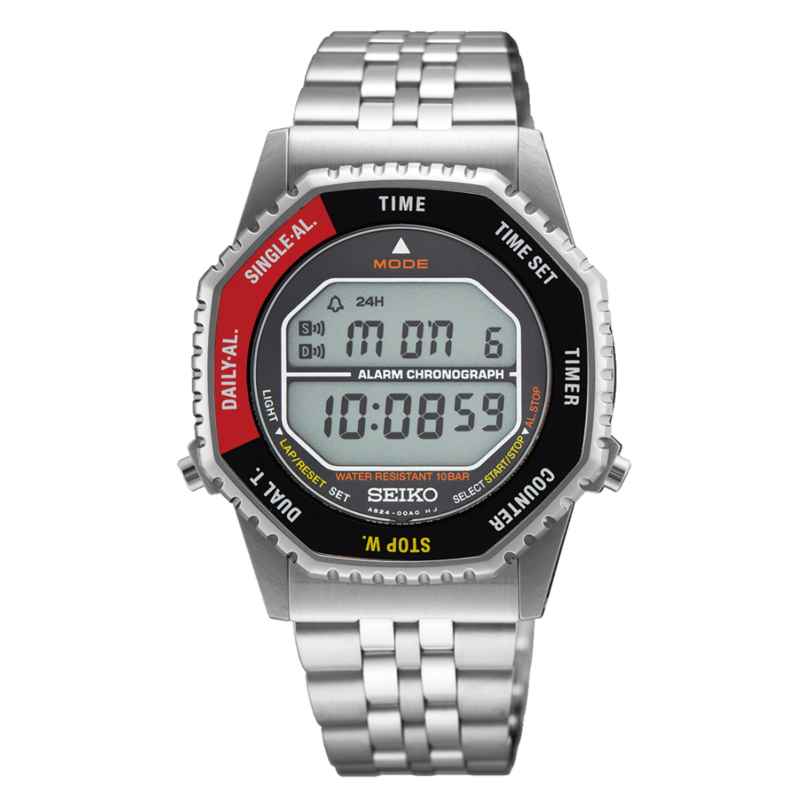 Seiko SMGG19P Unisex Digitaluhr Chronograph Rotocall Schwarz/Rot 4954628257246