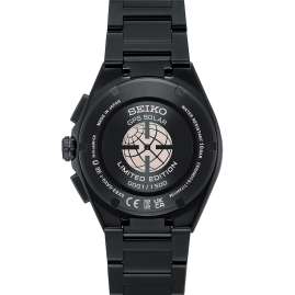 Seiko SSH187J1 Astron GPS Solar Men's Watch Chrono Titanium Black/Blue LE