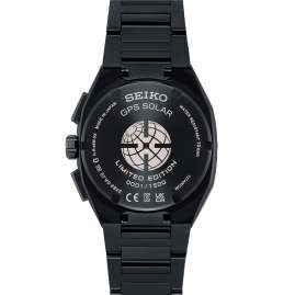 Seiko SSJ039J1 Astron GPS Solar Men's Watch Titanium Black/Blue LE