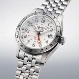 Seiko SSK059K1 Herrenuhr Automatik GMT Stahl/Weiß