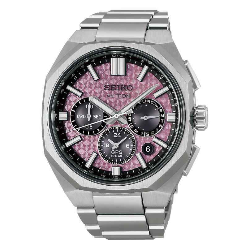 Seiko HAB006J1 Astron GPS Solaruhr für Herren Chronograph Titan/Rosa LE 4954628258762