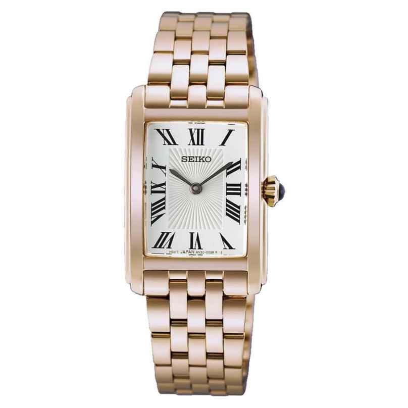 Seiko HGG002P1 Damen-Armbanduhr Quarz Rechteckig Roségoldfarben 4954628259431