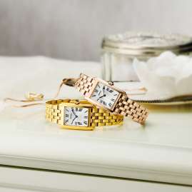 Seiko HGG002P1 Women´s Watch Quartz Rectangular Rose Gold Tone