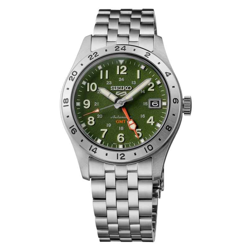 Seiko HDB001K1 Herrenuhr Automatik GMT Stahl/Moosgrün 4954628259240