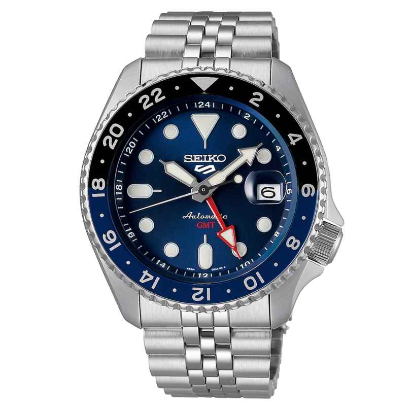 Seiko 5 Sports SSK003K1 Men's Watch Automatic GMT Steel/Blue 4954628247117