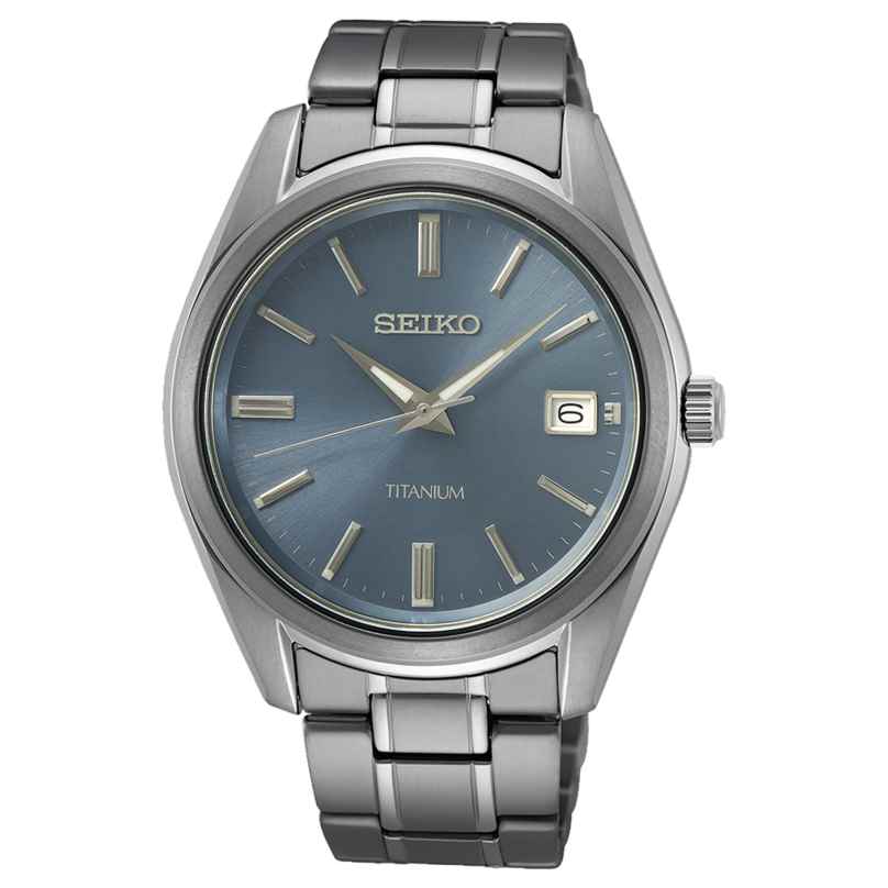 Seiko SUR371P1 Herren-Armbanduhr Titan Blaugrau 4954628238856