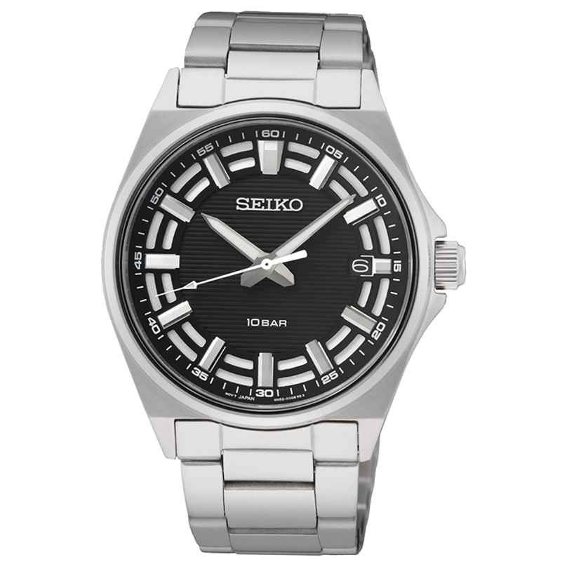 Seiko SUR505P1 Herren-Armbanduhr Quarz Stahl/Schwarz 4954628243904