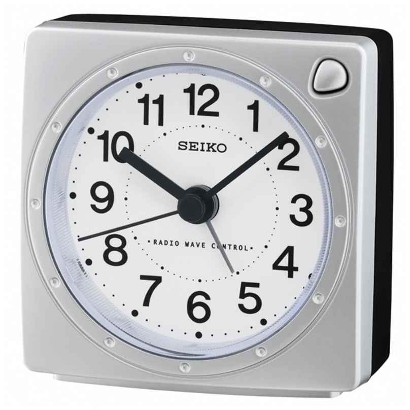 Seiko QHR201S Radio Controlled Alarm Clock Silver 4517228825071