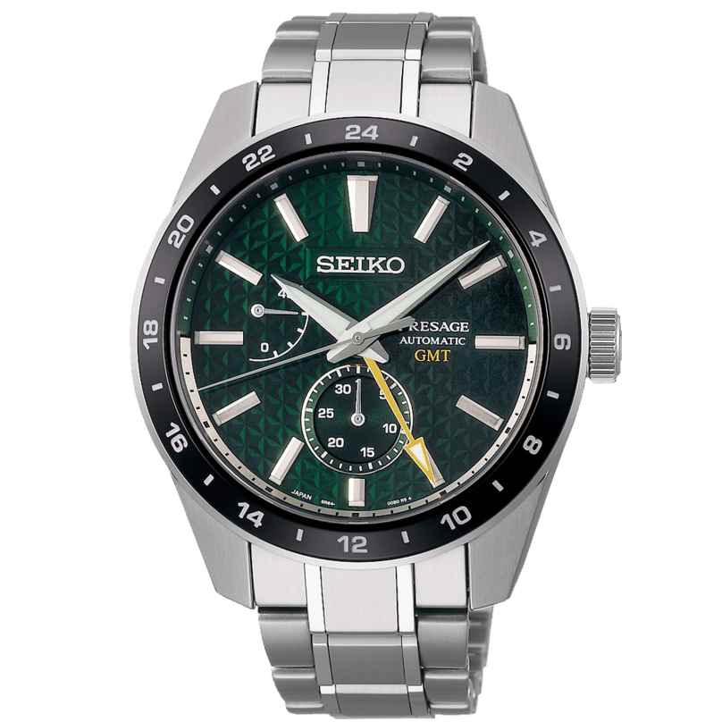 Seiko SPB219J1 Presage Men's Watch Automatic Sharp Edged GMT Green 4954628241047