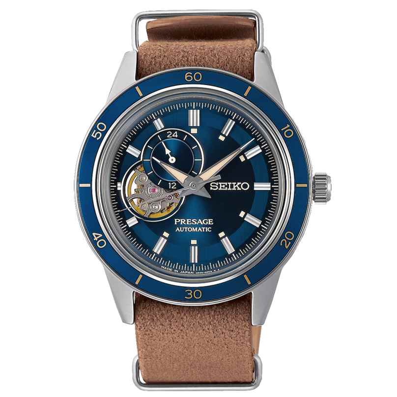 Seiko SSA453J1 Presage Men's Watch Automatic Style 60's Beige/Blue 4954628245823