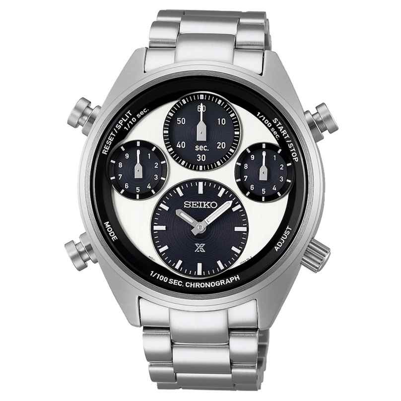 Seiko SFJ001P1 Prospex Speedtimer Men's Watch Solar Steel/Black 4954628250322
