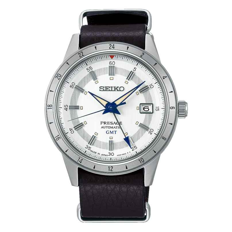Seiko SSK015J1 Presage Style 60's Herren-Armbanduhr Automatik GMT LE 4954628250605