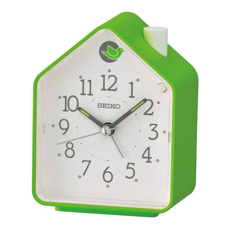 Seiko QHP010M Alarm Clock with Bird Sounds Green 4517228839023