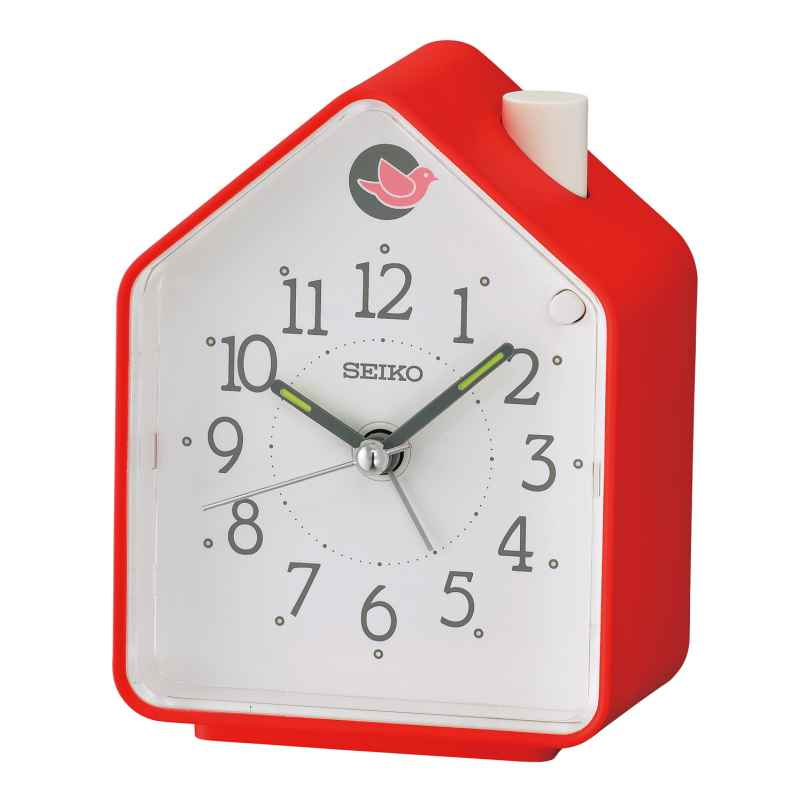 Seiko QHP010R Alarm Clock with Bird Sounds Red 4517228839030