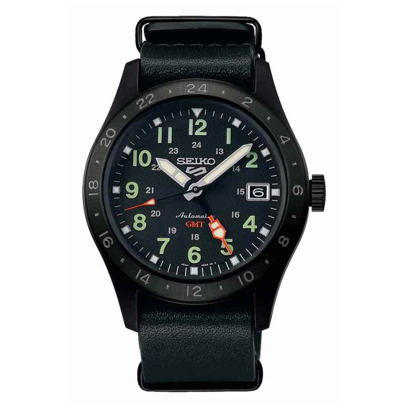 Seiko SSK025K1 Herren-Armbanduhr Automatik GMT Schwarz 4954628251848