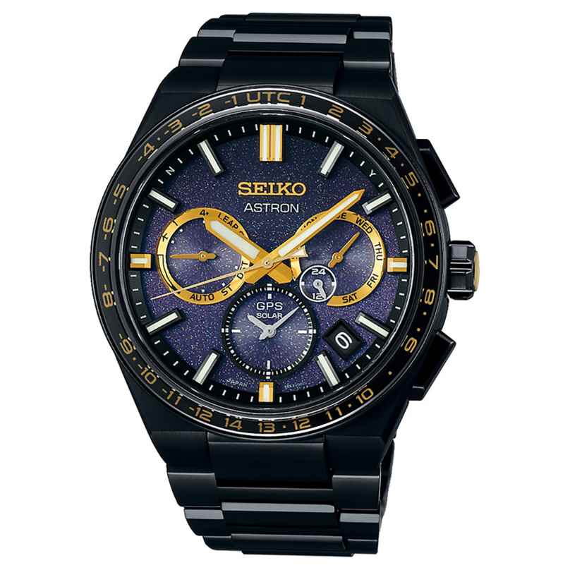 Seiko SSH145J1 Astron GPS Solar Dual Time Men's Watch Titanium LE 4954628252180