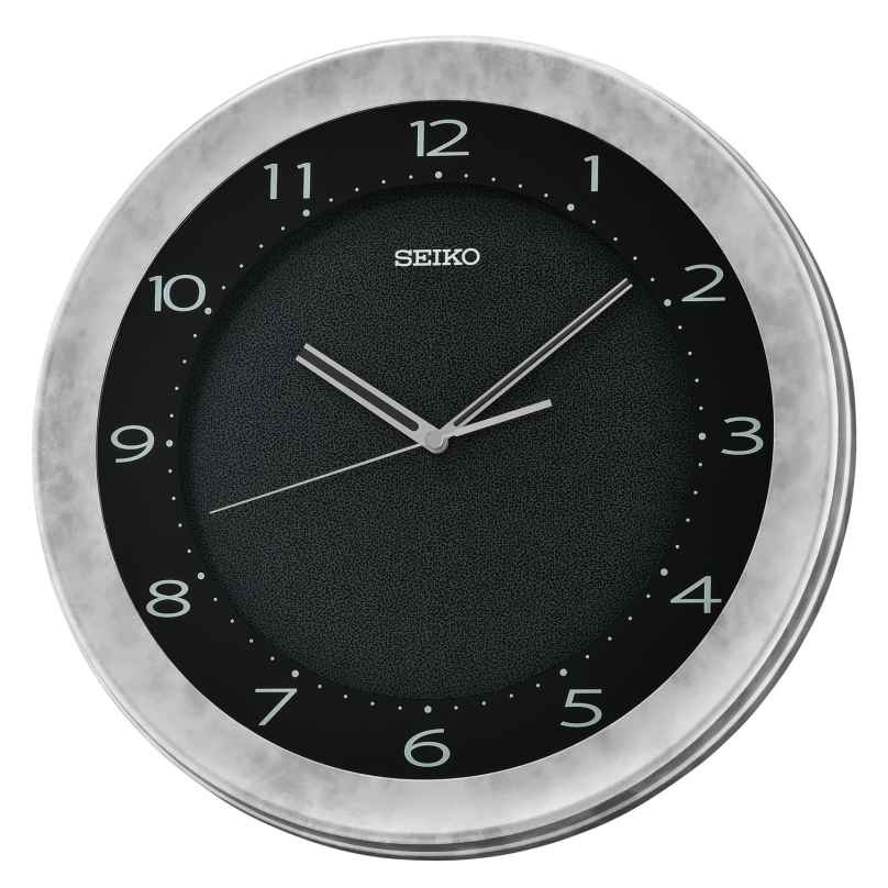 Seiko QXA817S Wall Clock Silver Tone/Black 4517228840821