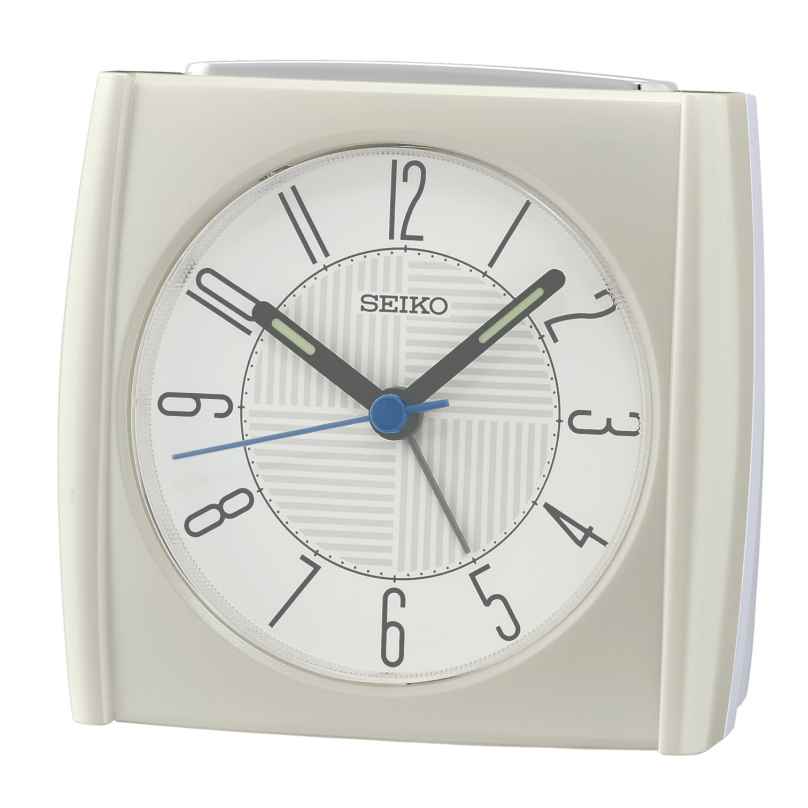 Seiko QHE205W Alarm Clock Quartz Small White 4517228840876