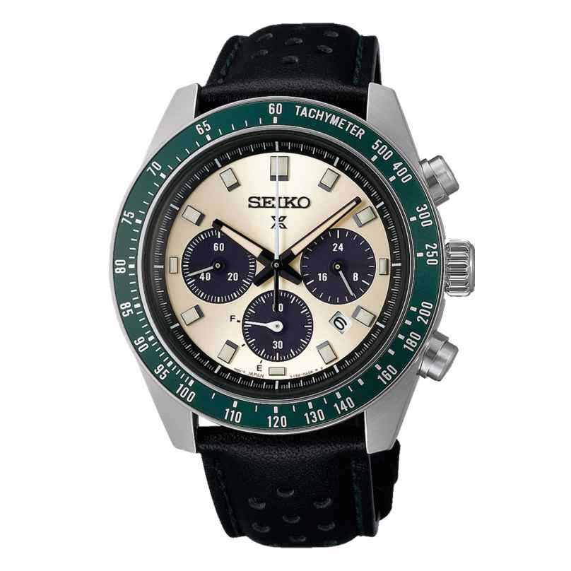 Seiko SSC943P1 Prospex Speedtimer Herren-Solaruhr Schwarz/Grün 4954628252821