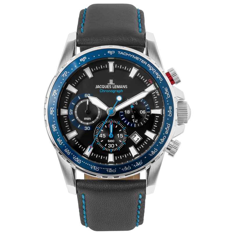 Jacques Lemans 1-2099B.1 Men's Watch Chronograph Liverpool Blue 4040662165347