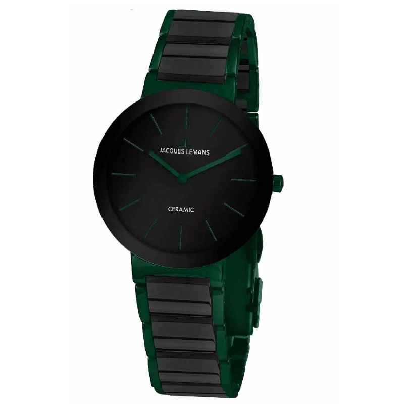 Jacques Lemans 42-8K Unisex Wristwatch Monaco Green/Black 4040662162117