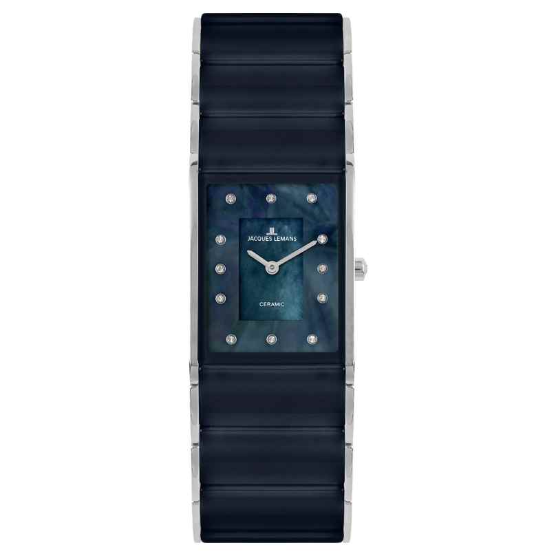 Jacques Lemans 1-1940H Ladies' Wristwatch Dublin Ceramic Blue 4040662171027