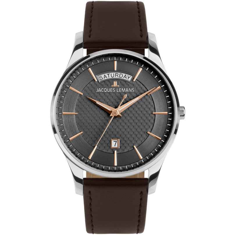 Jacques Lemans 1-2193D Herrenuhr London Quarz Braun/Anthrazit 4040662184164