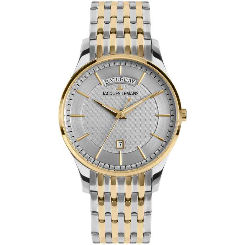 Jacques Lemans 1-2193J Armbanduhr für Herren London Quarz Bicolor 4040662184225