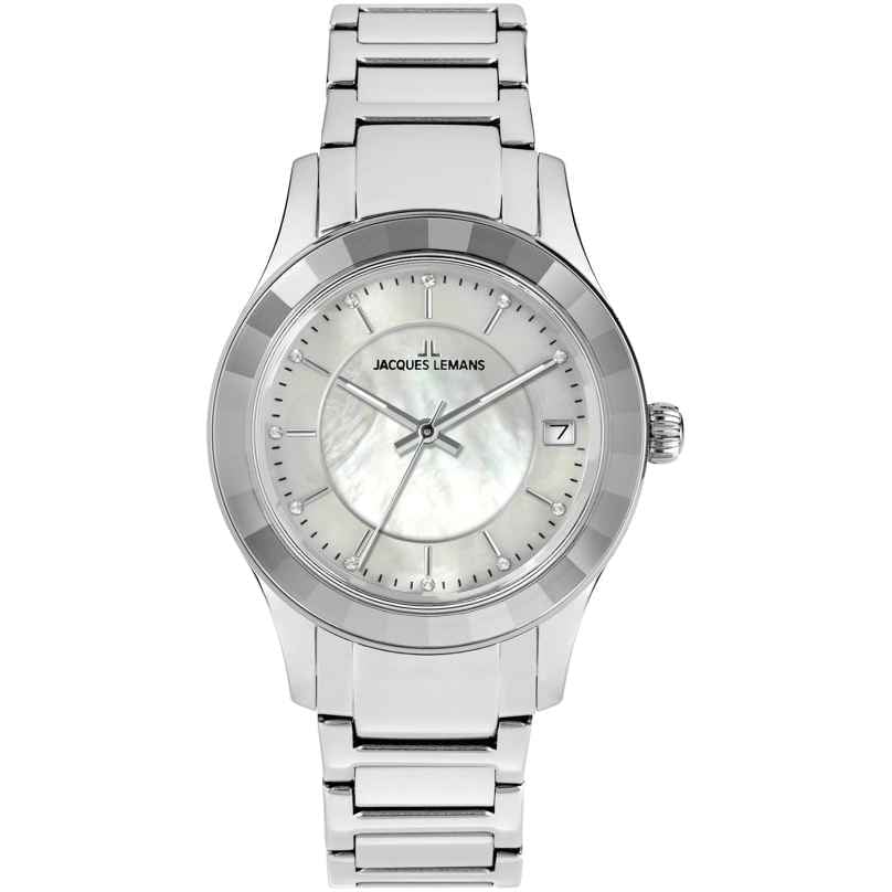 Jacques Lemans 1-2194B Damenuhr Venice Edelstahl/Perlmutt 4040662183921