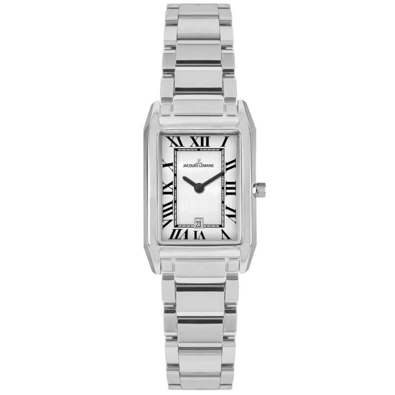 Jacques Lemans 1-2189.1M Women's Watch Quartz Torino Rectangular Steel 4040662186335