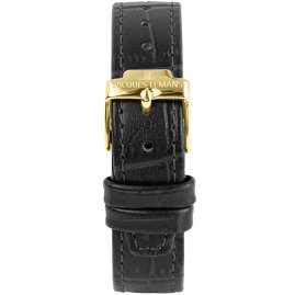 Jacques Lemans 1-2189.1P Damen-Uhr Quarz Rechteckig Schwarz/Goldfarben