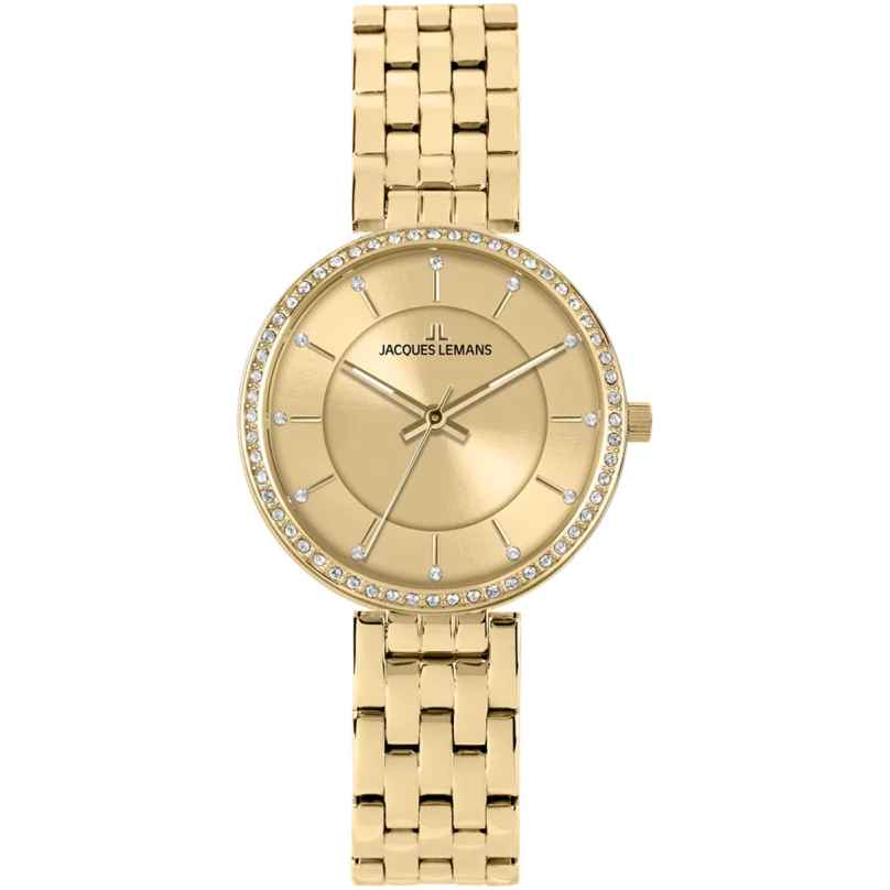 Jacques Lemans 1-2212E Women's Watch Milano Gold Tone 4040662189169