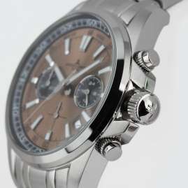 Jacques Lemans 1-2117ZG Herrenuhr Chronograph Liverpool Stahl/Braun