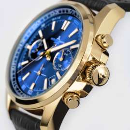 Jacques Lemans 1-2117ZH Men's Watch Chronograph Liverpool Black/Blue