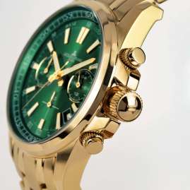 Jacques Lemans 1-2117ZK Men's Chronograph Liverpool Gold Tone/Green